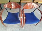2 designstoelen in mahonie, Ophalen