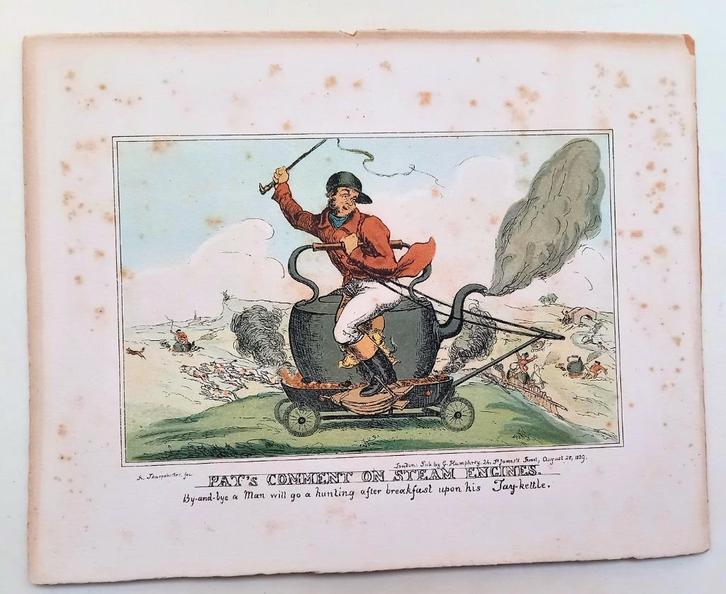 Pat’s comment on steam engines 1829/1908? Print, Antiek en Kunst, Kunst | Overige Kunst, Ophalen of Verzenden