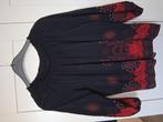Blouse desigual zwart/rood maat s, Kleding | Dames, Ophalen, Zo goed als nieuw, Maat 36 (S), Rood