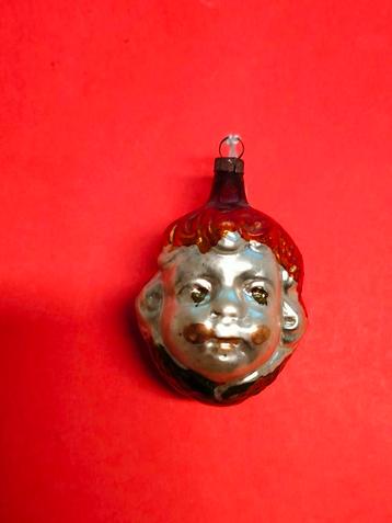 Kinderhoofdje, mooie oude kerstbal. beschikbaar voor biedingen