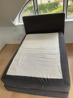 Ikea boxspringbedden, Grijs, Gebruikt, 140 cm, 200 cm