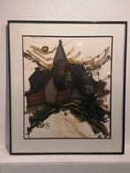 Gemengde technieken op papier – gesigneerd, Ophalen of Verzenden