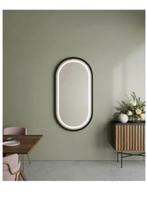 Spiegel ovaal 70x40cm met infrarood en led, Maison & Meubles, Accessoires pour la Maison | Miroirs, Ovale, Enlèvement, Neuf