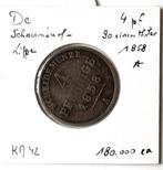 Monnaie Allemagne Schaumburg-Lippe : 4 Pfennig 1858 A, Ophalen of Verzenden, Duitsland, Losse munt