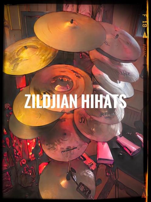 Zildjian HIHAT Cymbals USED/VINTAGE 13"-16”, Musique & Instruments, Instruments | Pièces, Utilisé, Batterie ou Percussions, Enlèvement ou Envoi