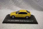 BMW 318TI COMPACT E36 -GEEL 1:43 15 jahre bmw club Europa, Ophalen of Verzenden, Zo goed als nieuw, Auto, Schuco