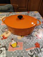 Le Creuset Couances Type 12 Vintage oranje gietijzer 4,5 kg, Huis en Inrichting, Ophalen of Verzenden, Gebruikt, Gietijzer, Kookpan of Snelkookpan