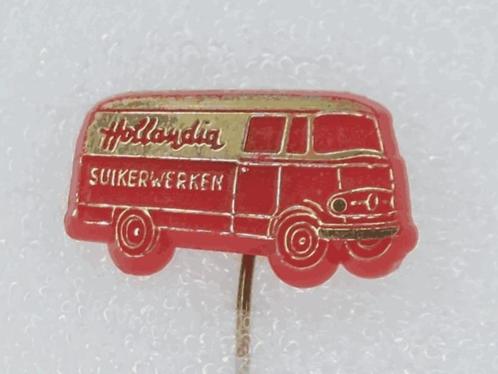 SP1627 Speldje Hollandia Suikerwerken rood, Collections, Broches, Pins & Badges, Utilisé, Enlèvement ou Envoi