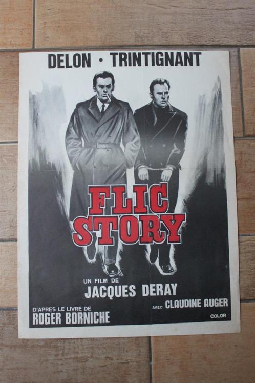 filmaffiche Alain Delon Flic story 1975 filmposter, Collections, Posters & Affiches, Utilisé, Cinéma et TV, A1 jusqu'à A3, Rectangulaire vertical