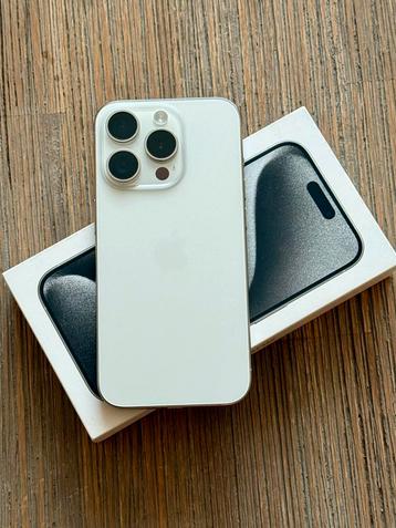 iPhone 15 PRO 128GB White Titanium/ batterij 90%/ als nieuw! beschikbaar voor biedingen