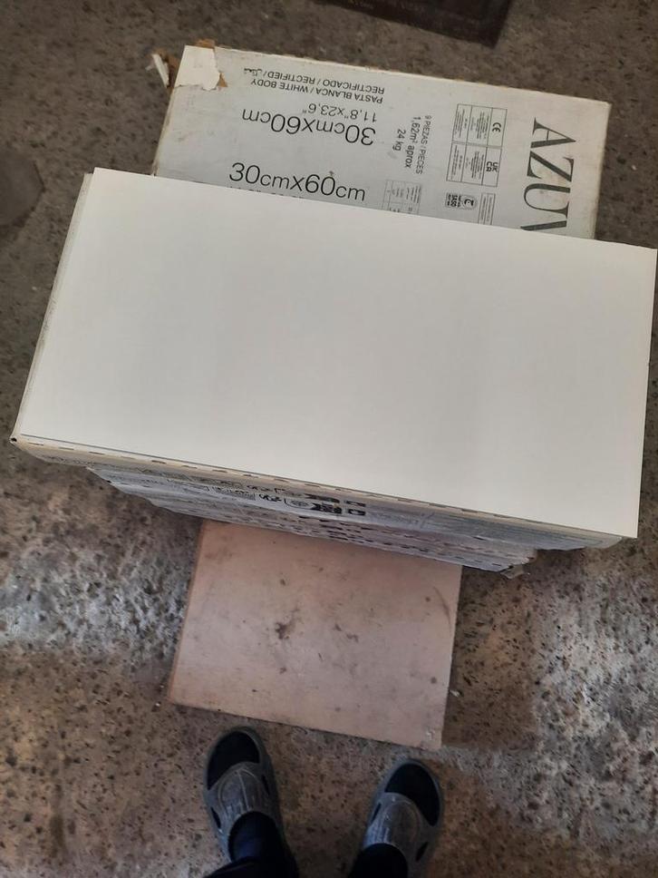 Carrelage AZUVI – Blanc Mat 30x60 – Rectifié, Doe-het-zelf en Bouw, Tegels, Nieuw, Wandtegels, Keramiek, 60 cm of meer, 20 tot 40 cm