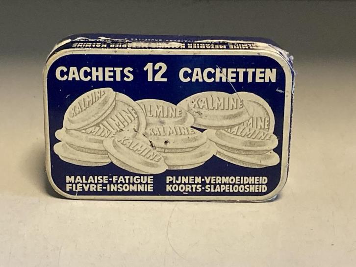 Vintage blik Paul Metadier 12 Kalmine cachetten, Verzamelen, Blikken, Gebruikt, Overige, Overige merken, Ophalen of Verzenden