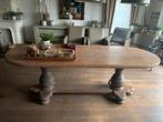 Massief eiken tafel, Huis en Inrichting, Ophalen, Zo goed als nieuw
