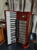 Accordéon et piano Weltmeister Stella rouge LMMH41 d'occasio, Musique & Instruments, Avec bretelles, Comme neuf, Enlèvement, Accordéon à touches