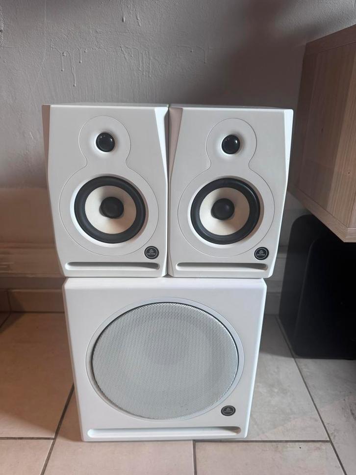 Devine actieve studio speakerset + actieve subwoofer, TV, Hi-fi & Vidéo, Enceintes, Comme neuf, Subwoofer, Enlèvement