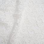 Nieuw in! 6027) 140x100cm kant stof gebroken wit, Hobby en Vrije tijd, Stoffen en Lappen, 30 tot 200 cm, Ophalen of Verzenden