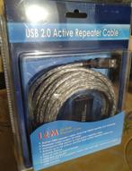rallonge 12m usb2 active repeter cable, Informatique & Logiciels, Pc & Câble réseau, Enlèvement ou Envoi, Neuf