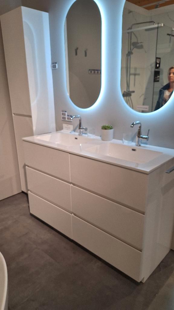 Double Vasque en marbre composite, Maison & Meubles, Salle de bain | Meubles de Salle de bain, Neuf, Lavabo ou Évier, 100 à 150 cm