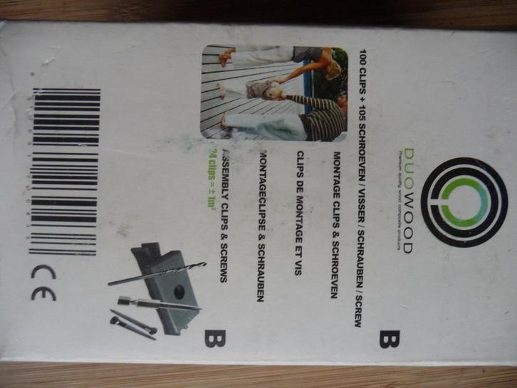 Montage clips & schroeven composiet terrasplanken, Tuin en Terras, Overige Tuin en Terras, Zo goed als nieuw, Ophalen