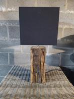 Lamp uit recyclage hout, Huis en Inrichting, Lampen | Lampenkappen, Ophalen, Bruin, Zo goed als nieuw, 50 cm of meer
