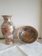 Chinese gedecoreerde vaas en kom, Antiek en Kunst, Ophalen