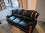 Lederen salon 3 + 2 zit, Huis en Inrichting, Ophalen