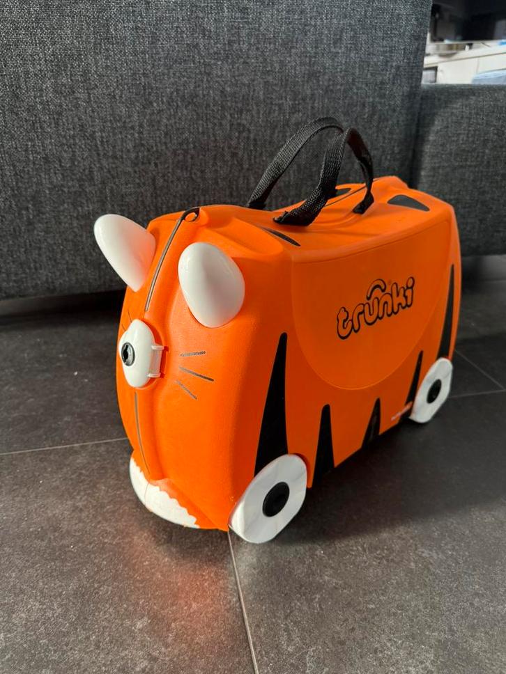 Trunki tijger, Bijoux, Sacs & Beauté, Valises, Utilisé, Plastique dur, Clé, Roulettes, Enlèvement ou Envoi