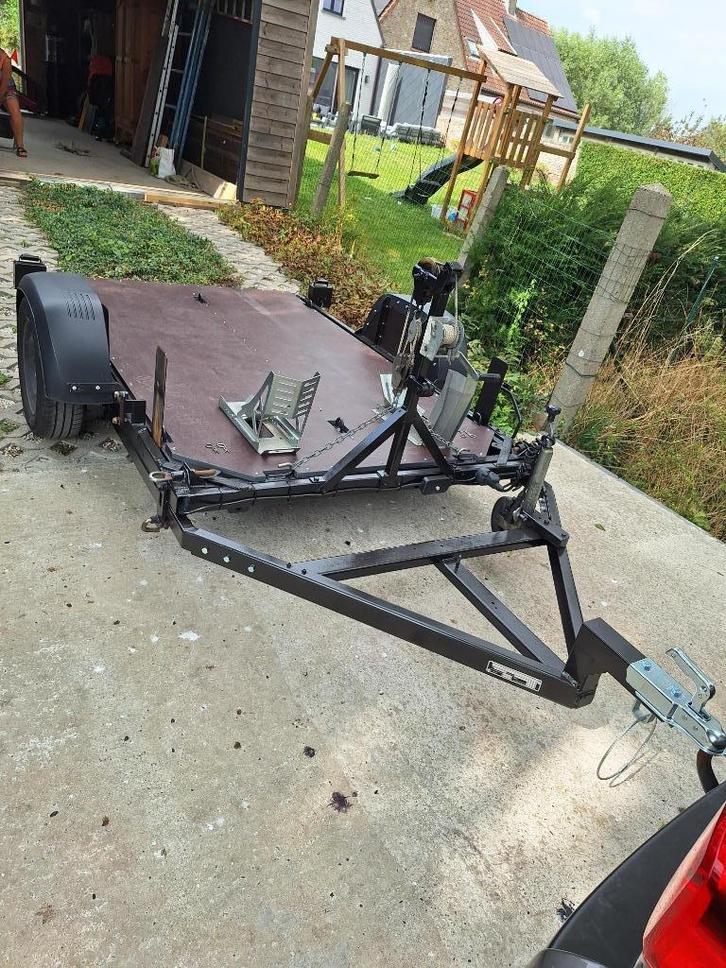 Motor (quad) aanhangwagen, Auto diversen, Aanhangers en Bagagewagens, Zo goed als nieuw, Ophalen