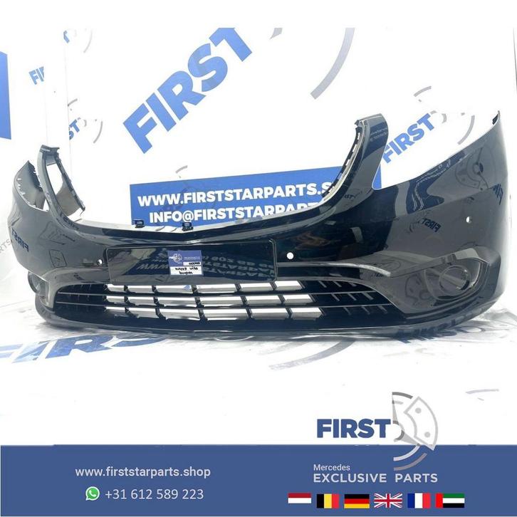 W447 VITO BUMPER A4478850825 Mercedes VITO VOORBUMPER ZWART, Auto-onderdelen, Carrosserie, Bumper, Mercedes-Benz, Voor, Gebruikt