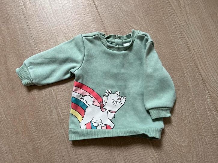Disney Baby trui – Marie (Aristocats) – 60– zachtgroen, Kinderen en Baby's, Babykleding | Maat 62, Zo goed als nieuw, Ophalen of Verzenden