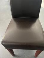 8 woonkamerstoelen, Huis en Inrichting, Ophalen, Gebruikt, Bruin, Leer
