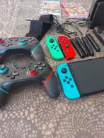 Nintendo Switch + Spelletjes, Games en Spelcomputers, Spelcomputers | Nintendo Switch, Ophalen, Zo goed als nieuw