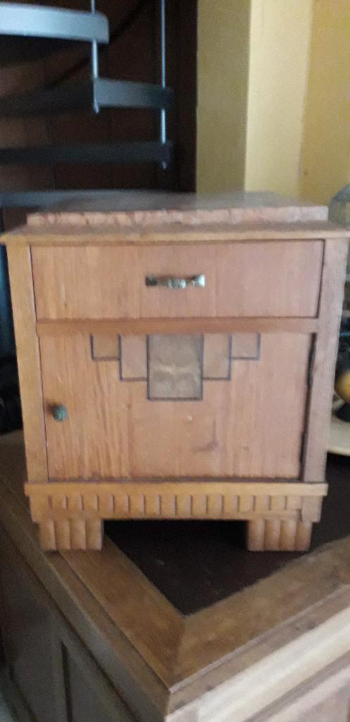 Tables de chevet vintage, Huis en Inrichting, Slaapkamer | Nachtkastjes, Gebruikt, Minder dan 55 cm, 45 tot 65 cm, Hout, Ophalen