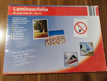Lamineerfolie A4 - 80 mic - 40 stuks folie
