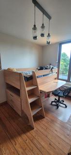 Hoogslaper met bureau, brede schuiven en kasten., Ophalen, Gebruikt, Hoogslaper