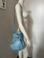 Natan hemelsblauwe schoudertas van generfd leer, Ophalen of Verzenden