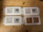 4x Niko tweevoudige afdekplaat 60mm Wit 101-76200, Doe-het-zelf en Bouw, Ophalen of Verzenden, Nieuw, Stopcontact