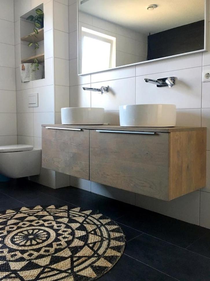 Zwevend badkamermeubel met 2 hoge lades, Huis en Inrichting, Badkamer | Badkamermeubels, Nieuw, Wastafelkast, Minder dan 100 cm
