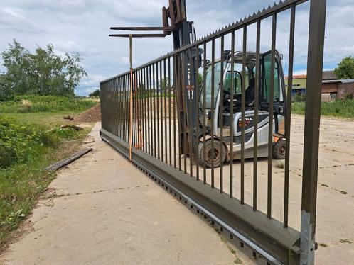 Vrijdragende automatische heras schuifpoort, Tuin en Terras, Tuinpoorten, Gebruikt, Schuifpoort, Ophalen