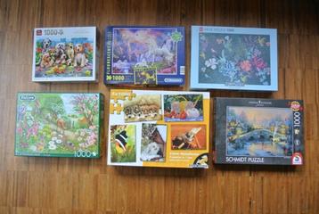 Set van 9 puzzels (1000 stukjes)