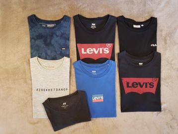 Pakket T-shirts - 7 stuks - verschillende merken (Maat S) beschikbaar voor biedingen