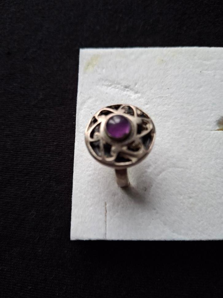 bague, Bijoux, Sacs & Beauté, Bagues, Comme neuf, Femme, Violet, Argent, Enlèvement ou Envoi