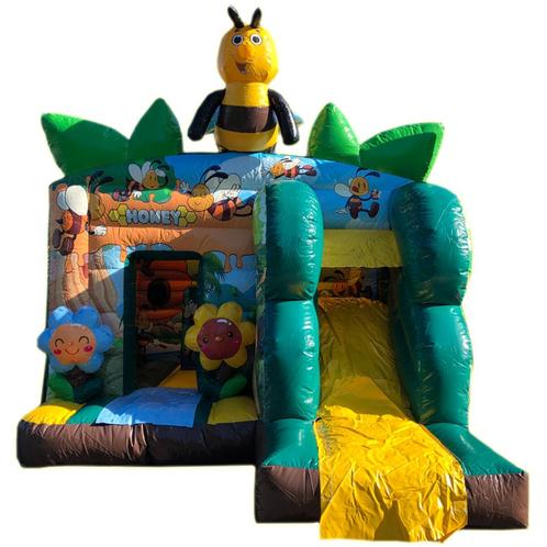 verhuur springkasteel Bij met glijbaan, Hobby en Vrije tijd, Feestartikelen | Verhuur, Verzenden