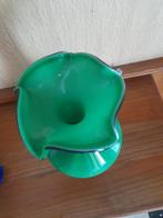 Retro Groene vaas, Huis en Inrichting, Woonaccessoires | Vazen, Ophalen, Zo goed als nieuw, Groen, Glas
