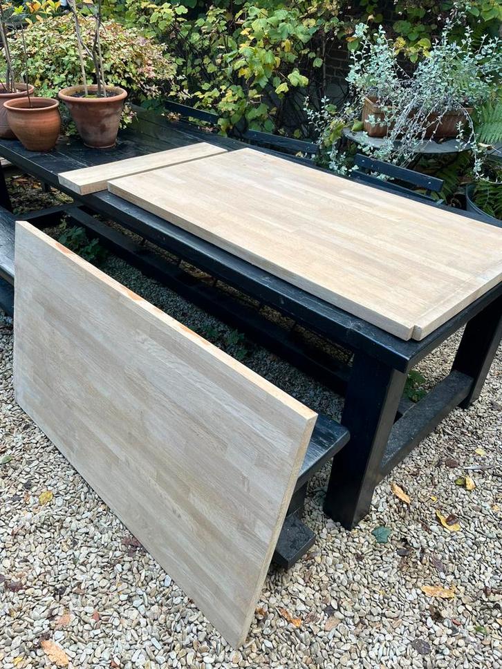 MASSIEF EIKEN AANRECHTBLAD KEUKENBLAD 3 STUKS, Doe-het-zelf en Bouw, Hout en Planken, Zo goed als nieuw, Ophalen