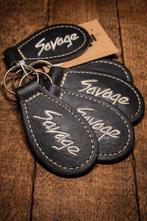 Sleutelhanger Suzuki Savage - Zwart - Leer -, Verzenden, Nieuw, Transport