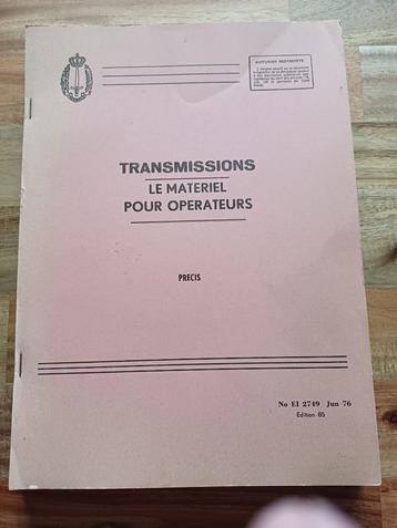 livre, précis matériel transmissions beschikbaar voor biedingen