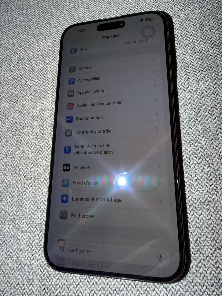 iPhone 15 Pro Max – 256 Go – Bleu Titane – eSIM, Télécoms, Téléphonie mobile | Apple iPhone, Utilisé, 256 GB, Sans abonnement