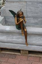 Geweldig elfenbeeld met een bronzen fluit., Tuin en Terras, Ophalen, Nieuw