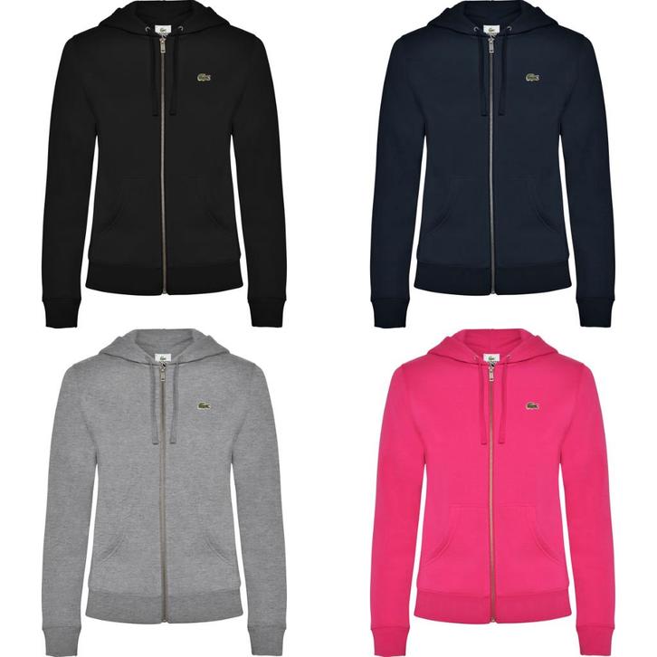 Lacoste Hoodie Rits Dames 4 kleuren S,M,L,XL,2XL Nieuw, Kleding | Dames, Truien en Vesten, Nieuw, Maat 46/48 (XL) of groter, Overige kleuren